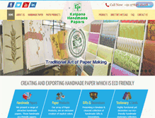 Tablet Screenshot of kalpanahandmadepaper.com